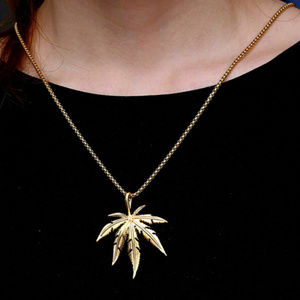 Jewelry - POT LEAF NECKLACE - party 420 gold jewelry chain Jewelry - POT LEAF NECKLACE - party 420 gold jewelry chain